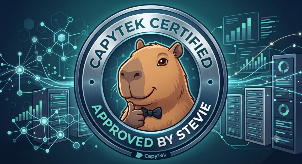 CapyTek Certified — Approved by Stevie seal